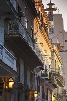Images Dated 5th March 2012: Cuba, Havana, Havana Vieja, Old Havana buildings, dawn