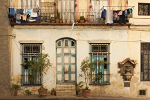 Communist Prints: Cuba, Havana, Havana Vieja, Old Havana Buildling