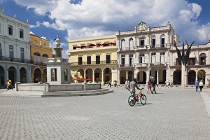 Communist Prints: Cuba, Havana, Havana Vieja, Plaza Vieja