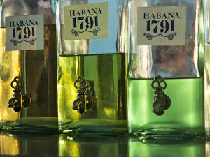 Images Dated 19th April 2022: Cuba, Havana, Havana Vieja, UNESCO World Heritage Site, bottles in perfumery