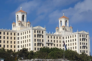Communist Prints: Cuba, Havana, Vedado, Hotel Nacional, exterior