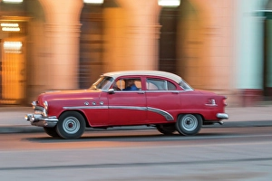 Blur Prints: Cuba, Havana. Vintage 1953 Buick Special. (Editorial Use Only)