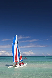 Cuba, Matanzas Province, Varadero, Varadero Beach, leisure boats