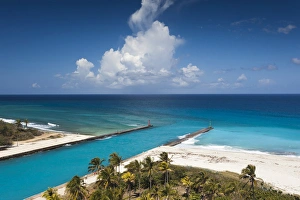 Images Dated 16th March 2012: Cuba, Matanzas Province, Varadero, Varadero Beach, elevated view