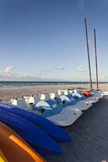 Images Dated 14th March 2012: Cuba, Matanzas Province, Varadero, Varadero Beach, sailboats