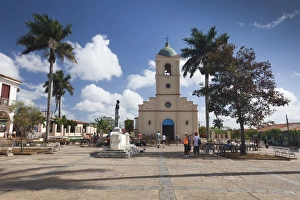 Images Dated 7th March 2012: Cuba, Pinar del Rio Province, Vinales, Vinales Valley, town church