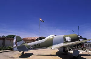 Cuba, Playa Giron, Bay of Pigs Museum. Fighter plane