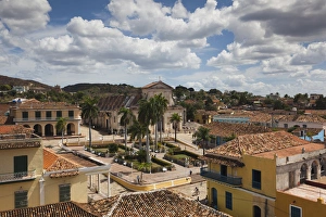 Images Dated 11th March 2012: Cuba, Sancti Spiritus Province, Trinidad, elevated view of the Plaza Mayor