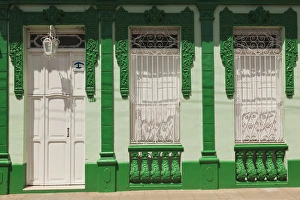Images Dated 12th March 2012: Cuba, Sancti Spiritus Province, Trinidad, detail of colonial house