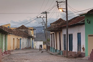 Images Dated 13th March 2012: Cuba, Sancti Spiritus Province, Trinidad, street view, dawn