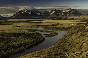 Cuernos del Paine (Horns of Paine) at sunset, Torres del Paine National Park, Chile