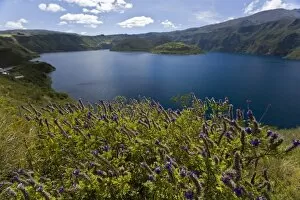 Images Dated 28th June 2006: Cuicocha Caldera is a volcanic lake located near Cotacachi Volcano in Imbabura Province, Ecuador