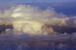 Cumulus clouds seen from an airplane