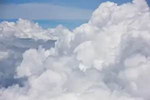 Images Dated 14th April 2009: Cumulus clouds as seen from high above the tropical coastline of Costa Rica
