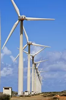 Curacao. WInd turbines, Curacao