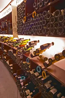 Images Dated 13th September 2005: A curved display of bottles. Backlit The Lavinia wine shop in Paris. Probably