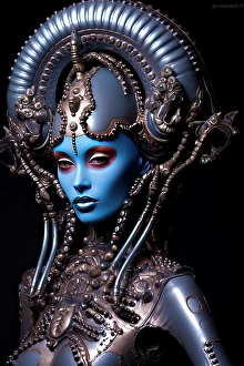 AI Generated Image Prints: Cyborg alien woman. ©Jim Zuckerman / Jaynes Gallery / DanitaDelimont.com