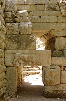 Ancient Site Prints: Cyclopean walls of the ancient city dating from IV century B. C. View of the gateway
