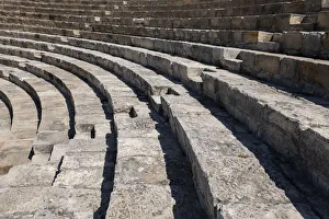 Staircase Prints: Cyprus, ancient archaeological site of Kourion. The Theatre, circa 2nd century BC