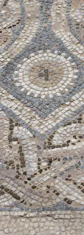Images Dated 20th June 2020: Cyprus, archaeological site of Kourion. Detail of ancient Roman mosaic floor with ornate