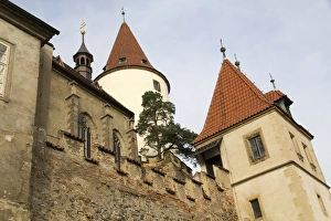 Low Angle Prints: Czech Republic, Bohemia, Krivoklat. Construction of the castle began in the 12th c