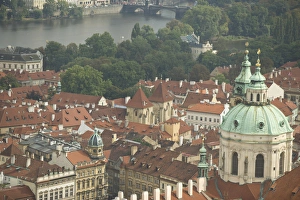 Carpathian Basin Prints: CZECH REPUBLIC, Prague. View from Bell Tower, St. Vitus Cathedral