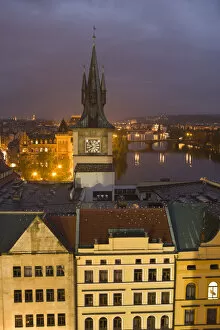CZECH REPUBLIC, Prague. View from Old Town Bridge Tower