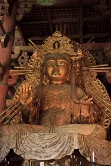 Images Dated 22nd June 2012: Daimonji Temple in Nara, Japan is home to the giant Buddha statue Daibutsu