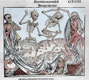 The Dance of Death (1493) by Michael Wolgemut, from the Liber chronicarum by Hartmann The Dance of Death (1493) by Michael Wolgemut, from the Liber chronicarum by Hartmann