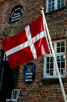 Images Dated 15th August 2004: Danish flag, Ribe, Jutland, Denmark