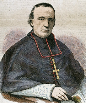 Robe Prints: Darboy, Georges (Fays-Billot, 1813-Paris, 1871). French prelate. Colored engraving
