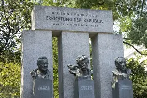 Leader Prints: Das Republikdenkmal (The Republic Monument) near the parliament, Vienna, Austria