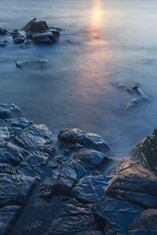 Dawn on Appledore Island, Maine. Isles of Shoals