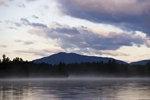 Rising Prints: Dawn on Prong Pond, Maine. Near Moosehead Lake in Maines Northern Forest