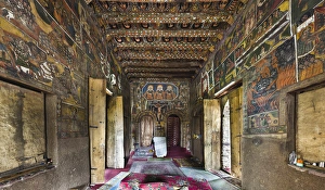 Amhara Prints: Debre Berhan Selassie church in Gonder, Ethiopia