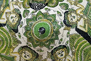 Indonesian Prints: Decorated hat, Bali, Indonesia