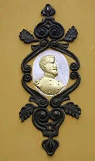Paraguay Prints: DEcoration on a monument base. Concepcion is a city in northern Paraguay and capital