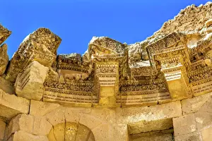 William Perry Prints: Decorations Nymphaeum Public Fountain Ancient Roman City Jerash Jordan