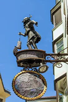 Images Dated 1st May 2021: Decorative ornate metal store signs, Old Town, Innsbruck, Tyrol, Austria