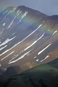 Rising Prints: Denali National Park, AK. A rainbow set against the Alaska Range near the Toklat River