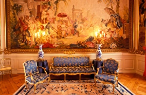 Royal Palace Prints: Denmark, Copenhagen, Amalienborg. Chinese Room