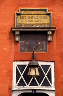 Nyhavn Prints: Denmark, Copenhagen, Nyhavn. House detail