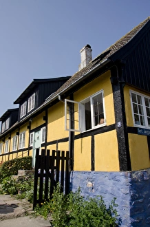 Denmark, Island of Bornholm, Gudhjem. Picturesque fishing village of Gudhjem located