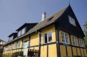 Denmark, Island of Bornholm, Gudhjem. Picturesque fishing village of Gudhjem located