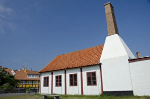 Denmark, Island of Bornholm, Gudhjem. Typical historic 19th century home