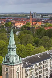 Images Dated 17th May 2015: Denmark, Jutland, Aalborg, elevated city view from the south