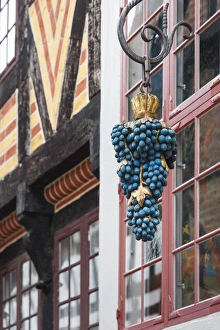 Images Dated 13th May 2015: Denmark, Jutland, Aarhus, Den Gamle By, reconstructed Old Town, wine shop sign