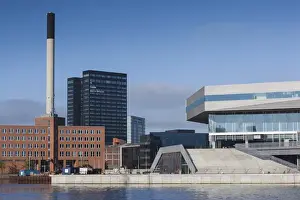 Library Prints: Denmark, Jutland, Aarhus, waterfront Aarhus City Library