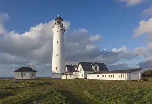 Denmark, Jutland, Hirtshals, Hirtshals Fyr Lighthouse, late afternoon