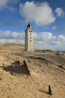 Images Dated 17th May 2015: Denmark, Jutland, Lonstrup, Rudbjerg Knude Fyr Lighthouse, slowly being eroded into